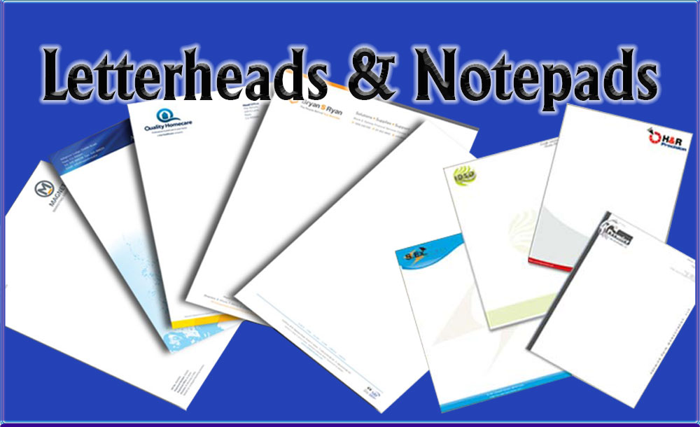 letterheads notepads printing